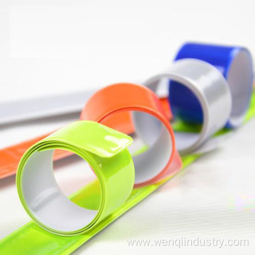 Custom Logo Reflective Slap Bands Snap Bracelet